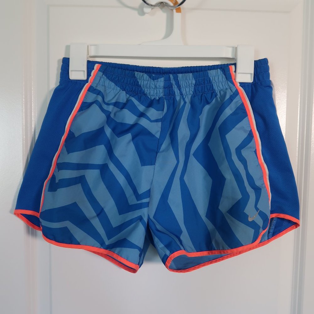 Blue Patterned Nike Dry Fit Workout Shorts